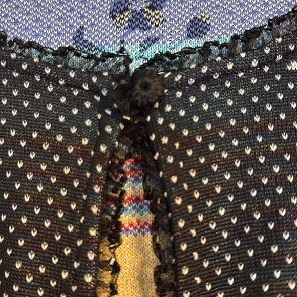 Brenda French for French Rags Black and White Cardigan with Crystal Flowers - Picture 4 of 9